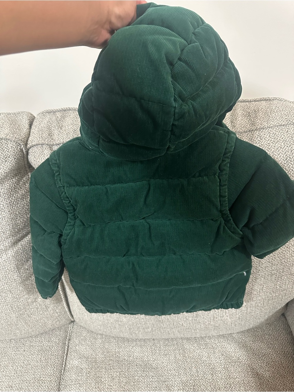 Polo Ralph Lauren Kids Hooded Corduroy Puffer Jacket - Dark Green